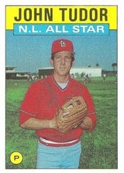 1986 Topps Base Set John Tudor #710 card