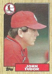 1987 Topps Base Set John Tudor #110 card