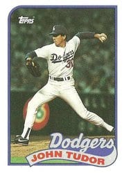 1989 Topps Base Set John Tudor #35 card