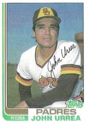1982 Topps Base Set John Urrea #28 card