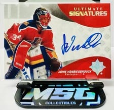 2021-22 Upper Deck Ultimate Collection 2020 Update - Ultimate Signatures John Vanbiesbrouck #US-JV card