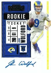 2020 Panini Contenders Base Set John Wolford #275 card