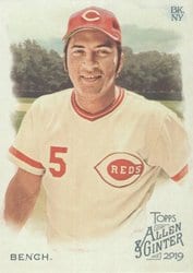 2019 Topps Allen & Ginter Base Set Johnny Bench #103 card
