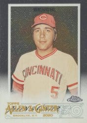 2020 Topps Allen & Ginter Chrome Base Set Johnny Bench #72 card