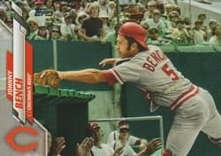 2020 Topps Base Set Johnny Bench #186b card