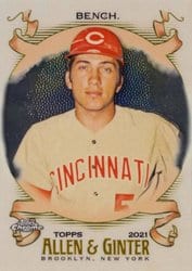 2021 Topps Allen & Ginter Chrome Base Set Johnny Bench #73 card