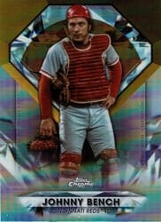 2022 Topps Chrome Update Diamond Greats Die-Cuts Johnny Bench #DGC-10 card