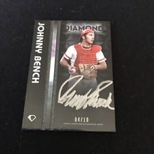 2023 Topps Diamond Icons Black PolychromatINK Autographs Silver Ink Johnny Bench #BPA-JB card