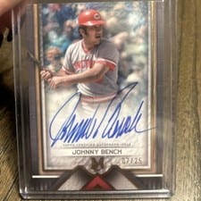 2023 Topps Museum Collection Archival Autographs Johnny Bench #AA-JB card