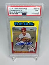 Johnny Bench 2024 Topps Heritage Real One Autograph #75RO-JB
