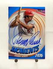 2025 Finest Moments Autographs Johnny Bench #FMA-JB card