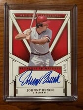 2025 Panini National Treasures Peerless Signatures Johnny Bench #14 card