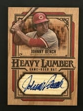 2025 Topps Heavy Lumber Autograph Relics Series One Johnny Bench #HLAR-JB card