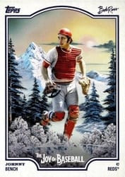 2025 Topps X Bob Ross: The Joy of Baseball Base Set Johnny Bench #55 card