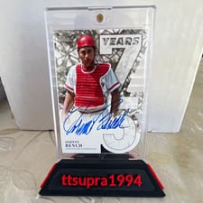 2026 Topps 75 Years of Topps Die-Cut Autographs Johnny Bench #75YA-JBE card