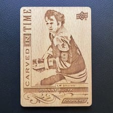 2024-25 Upper Deck Engrained Icons Carved in Time Johnny Bucyk #CT-BU card