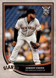 2018 Topps Big League Base Set Johnny Cueto #138 card