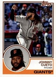 2018 Topps Update 1983 Topps Johnny Cueto #83-32 card
