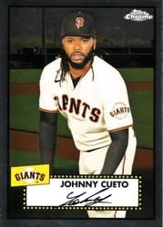 2021 Topps Chrome Platinum Anniversary Base Set Johnny Cueto #132 card