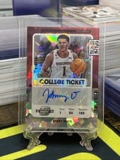 2022 Panini Chronicles Draft Picks Contenders Optic College Ticket Autograph Johnny Davis #CO-JDA card