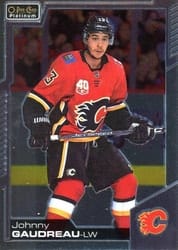 2020-21 O-Pee-Chee Platinum Base Set Johnny Gaudreau #21 card