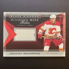 2021-22 Upper Deck Black Diamond Diamond Mine Relics Johnny Gaudreau #DMR-JG card