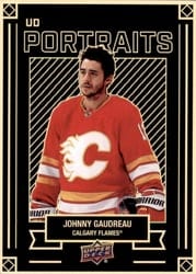 2022-23 Upper Deck UD Portraits Johnny Gaudreau #P-7 card