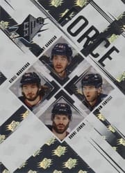 2024-25 SPx Force Johnny Gaudreau/Kirill Marchenko/Adam Fantilli/Boone Jenner #SF-GMFJ card