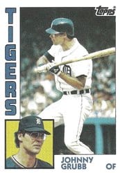 1984 Topps Base Set Johnny Grubb #42 card