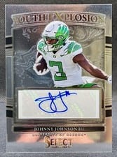 2022 Panini Select Draft Picks Youth Explosion Signatures Johnny Johnson III #YE-JJJ card