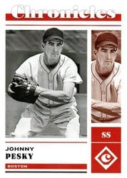 2023 Panini Chronicles Base Set Johnny Pesky #22 card