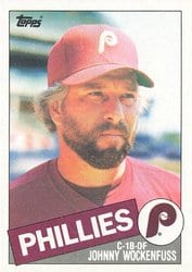 1985 Topps Base Set Johnny Wockenfuss #39 card