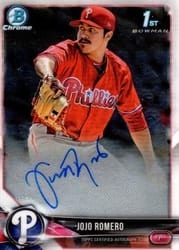 2018 Bowman Chrome Prospect Autographs JoJo Romero #CPA-JJR card