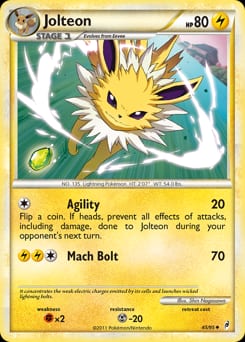 2011 Call of Legends Jolteon #45 card