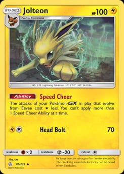 Cosmic Eclipse Jolteon #70 card