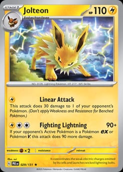 Prismatic Evolutions Jolteon #29 card