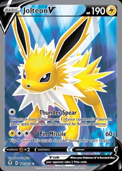 2021 Evolving Skies Jolteon V #177 card