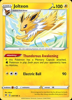 Vivid Voltage Jolteon #47 card