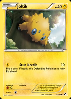 2011 Black & White Joltik #44 card