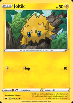 2020 Sword & Shield Joltik #70 card