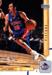 2001-02 Upper Deck Base Set Jon Barry #269 card
