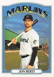 2021 Topps Heritage Base Set Jon Berti #288 card