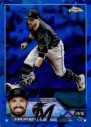 2023 Topps Chrome Sapphire Edition Base Set Jon Berti #72 card