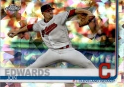 2019 Topps Chrome Sapphire Edition Base Set Jon Edwards #528 card