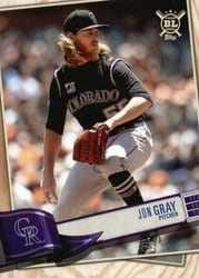 2019 Topps Big League Base Set Jon Gray #186 card