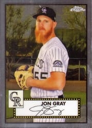 2021 Topps Chrome Platinum Anniversary Base Set Jon Gray #363 card