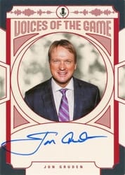 2025 Panini National Treasures Voices of the Game Jon Gruden #1 card
