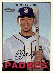 2016 Topps Heritage Base Set Jon Jay #517 card