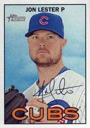2016 Topps Heritage Base Set Jon Lester #87 card