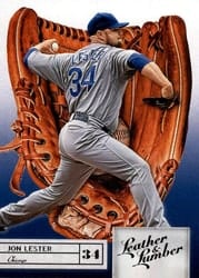 2019 Panini Leather & Lumber Base Set Jon Lester #49 card